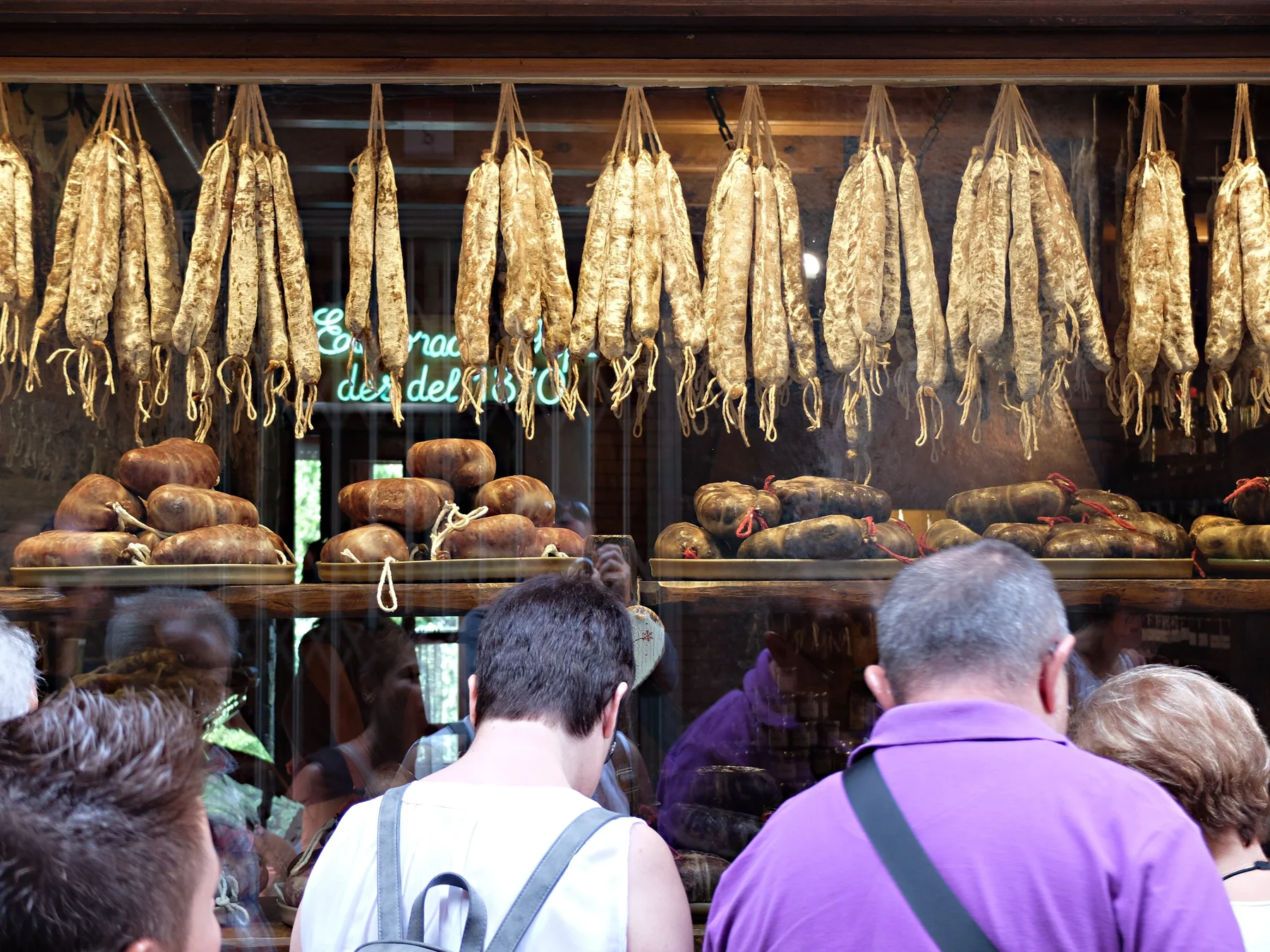 Representative customers viewing a specialty shop